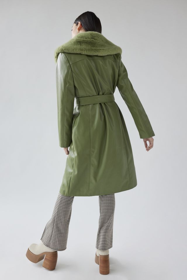 Manteau Trench UO Finn en Fausse Fourrure et Faux Cuir #2