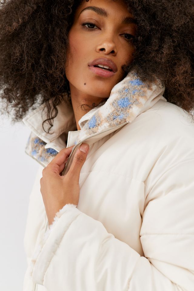 UO Jackson Reversible Fleece Puffer Jacket | Urban Outfitters