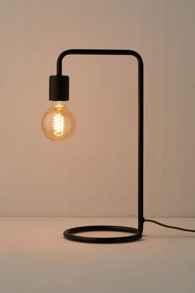 Edison Antique Brass Adjustable Desk Lamp with Amber Glow