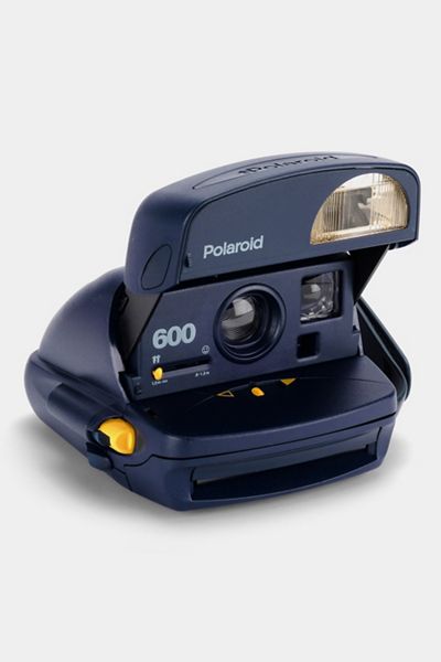 Polaroid Blue Express Vintage 600 Instant Camera Refurbished by Retrospekt