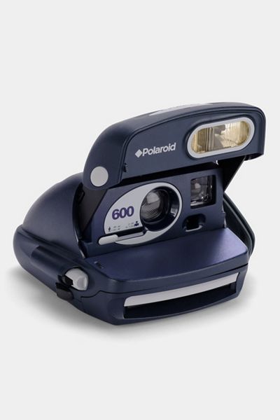 Polaroid Blue and Silver Express Vintage 600 Instant Camera Refurbished by Retrospekt