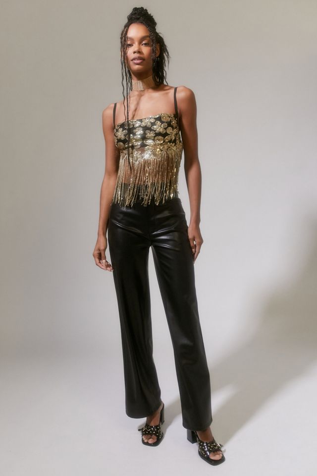For Love & Lemons Collette Sequin Fringe Top #2