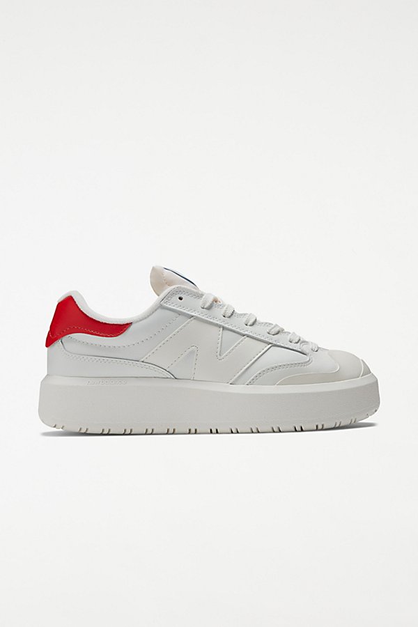 New Balance Ct302 Sneaker In White/true Red/heritage Blue