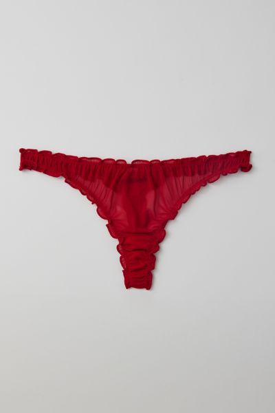 Out From Under Sweet Nothings Embroidered Thong In Red