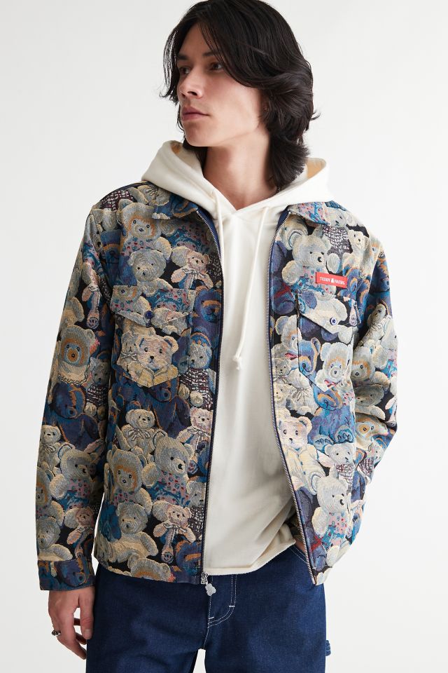 Teddy Fresh Tapestry Zip-Front Shirt | Urban Outfitters