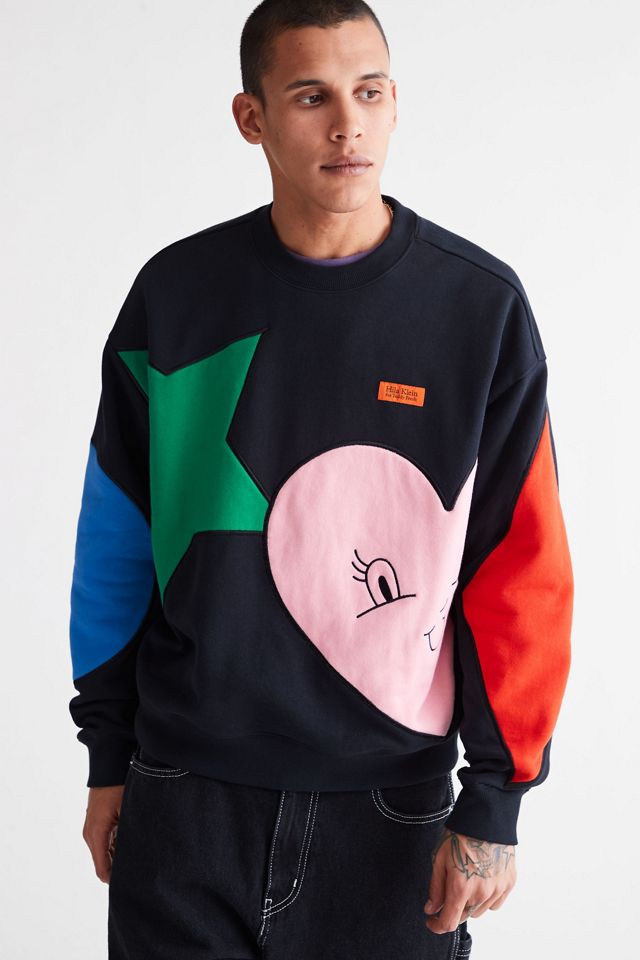 Teddy Fresh Hila Klein Applique Crew Neck Sweatshirt #1