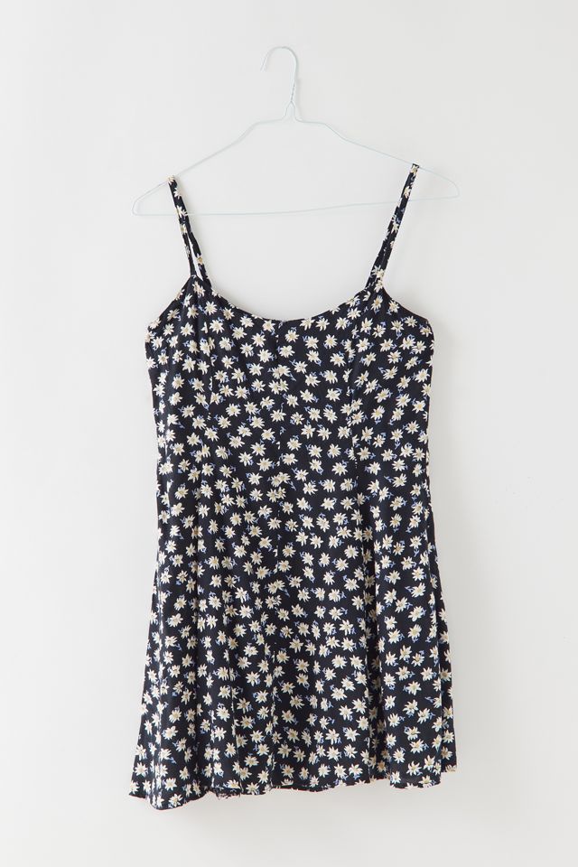 black daisy mini dress Coline Mini Dress in Black Daisy Lime Embro