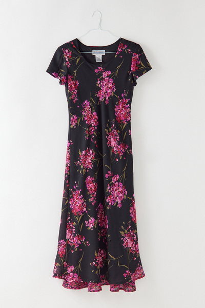urban vintage french floral floor length dress Vintage Floral Maxi Dress