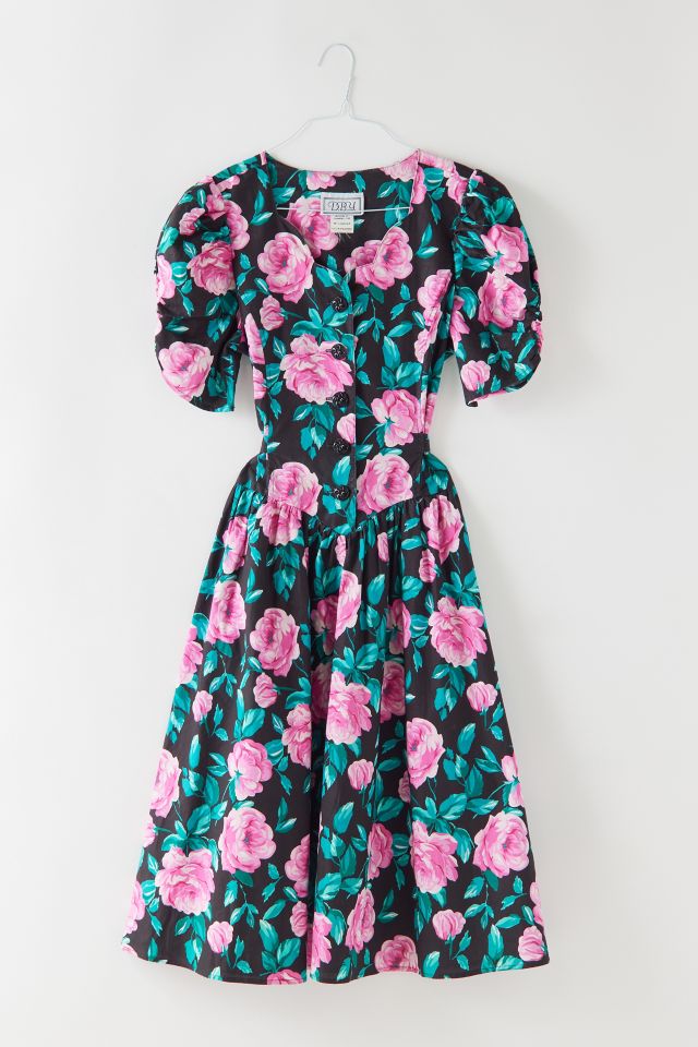 Vintage '80s Floral Dream Dress | Urban Outfitters