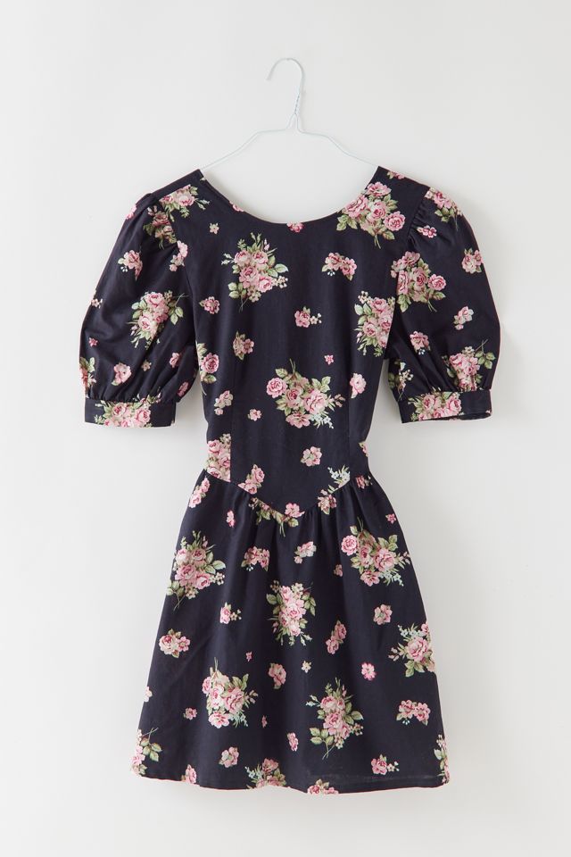 Vintage Puff Sleeve Mini Dress Urban Outfitters