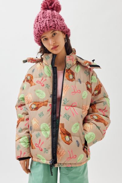 Pink puffer hotsell jacket urban outfitters