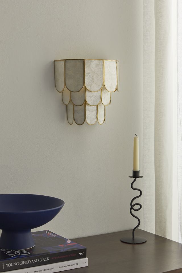 Rosa Capiz Sconce #1