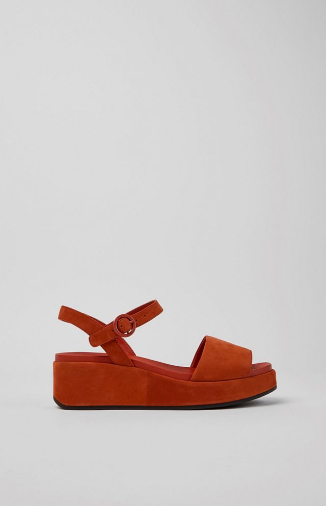 Camper Misia Nubuck Flatform Sandal #2