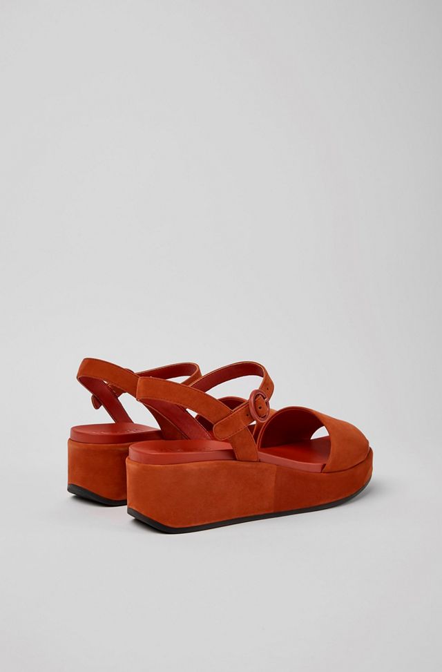 Camper Misia Nubuck Flatform Sandal #3