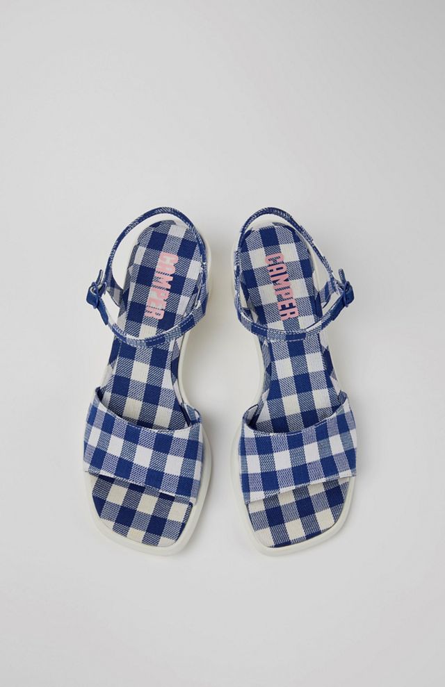 Camper Meda Plaid Recycled Sandal #1