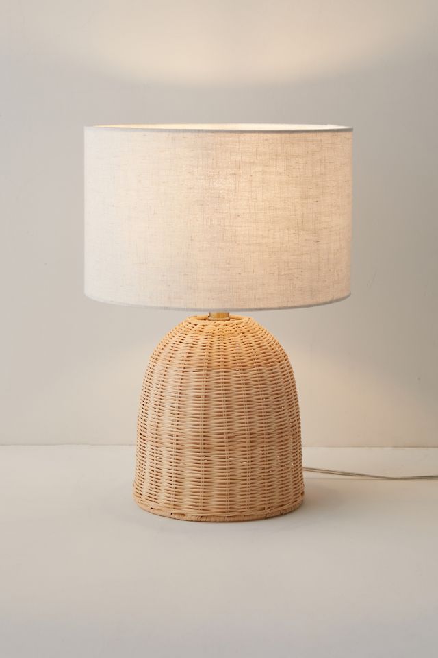 Stella Rattan Table Lamp - Boho Coastal Decor