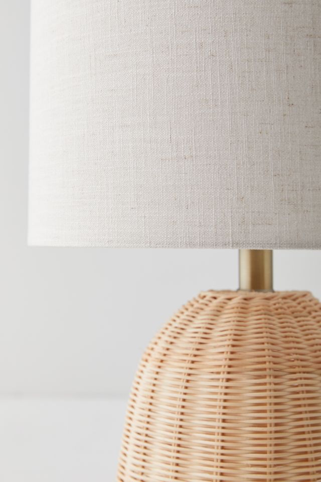 Stella Rattan Table Lamp - Boho Coastal Decor