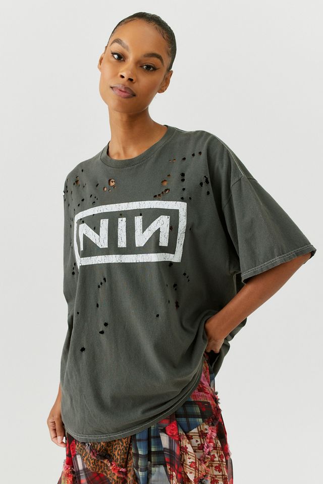 Nine Inch Nails The Fragility Tour Distressed T Shirt Dress