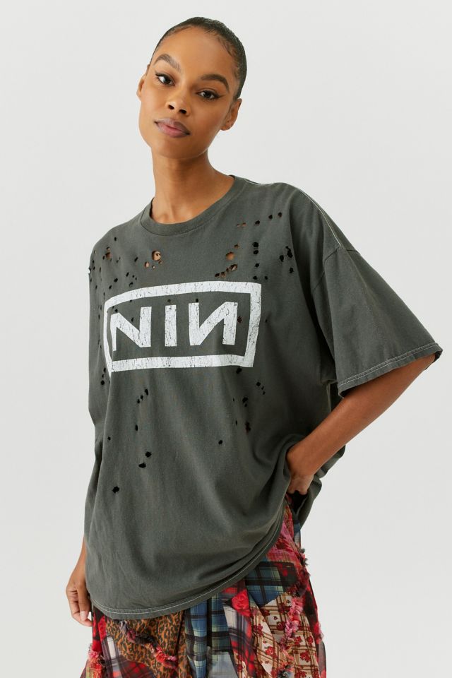 Nine Inch Nails The Fragility Tour Distressed T-Shirt Dress