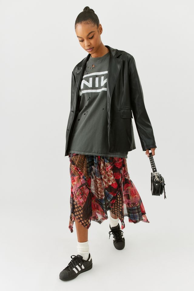 Nine Inch Nails The Fragility Tour Distressed T-Shirt Dress #2