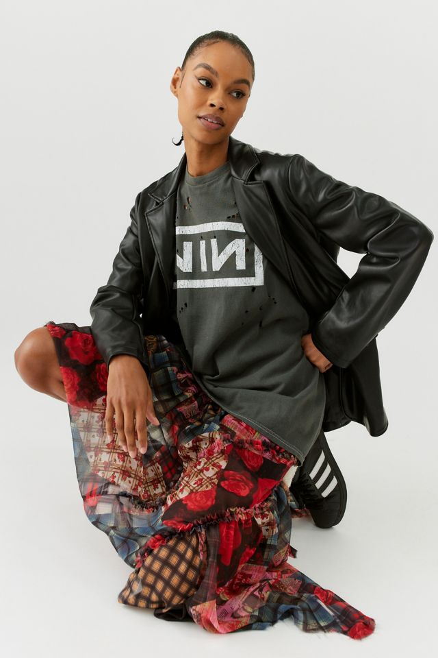 Nine Inch Nails The Fragility Tour Distressed T-Shirt Dress #4
