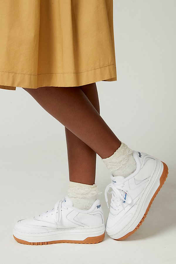 Shop Reebok Club C Extra Platform Sneaker In White, Women's At Urban Outfitters