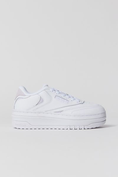 Reebok Club C Extra Platform Sneaker In White + Luminous Lilac