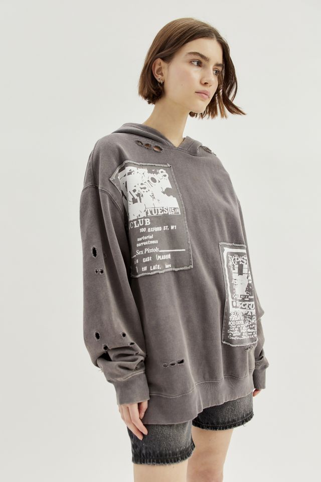 Sex Pistols Anarchy Oversized Hoodie Sweatshirt Urban Outfitters 6747