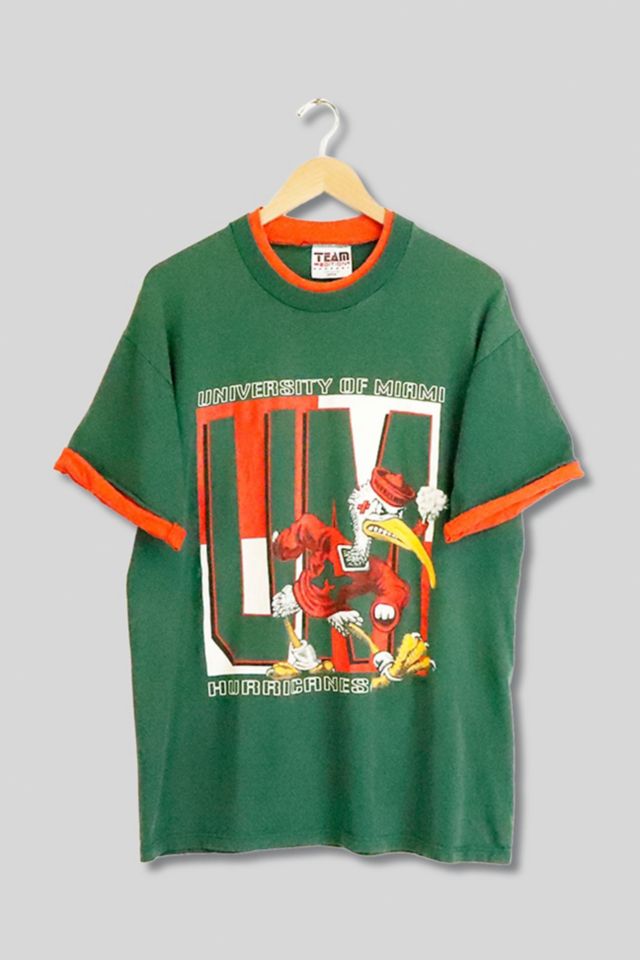 Vintage 90s University Miami Hurricanes Shirt - Bluefink