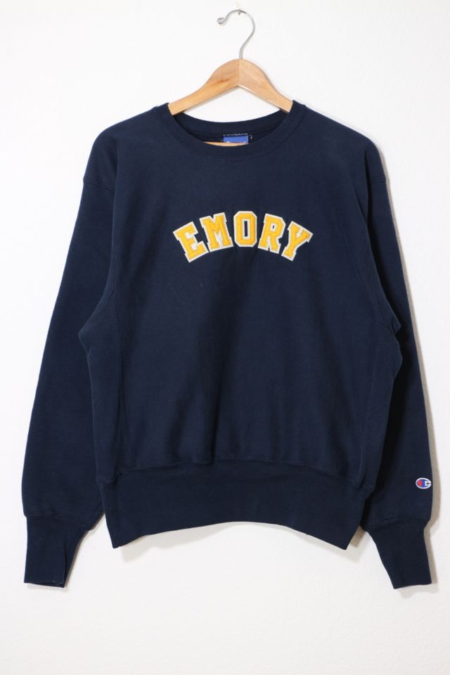 Vintage Champion Emory University Applique Crewneck Sweatshirt | Urban ...