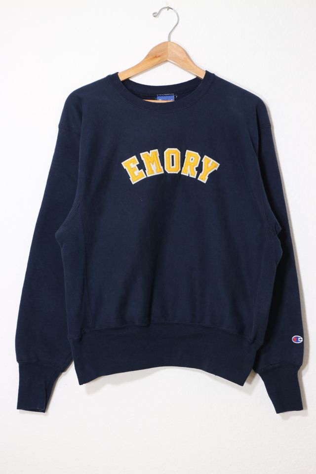 Vintage Champion Emory University Applique Crewneck Sweatshirt