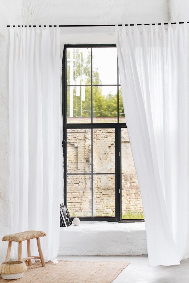 MagicLinen Tab Top Linen Curtain Panel #2