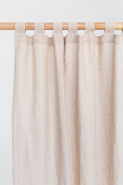 MagicLinen Tab Top Linen Curtain Panel