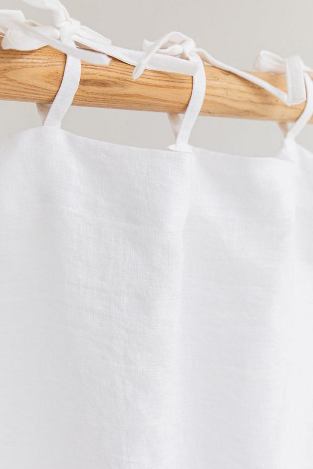 MagicLinen Tie Top Linen Curtain Panel #2