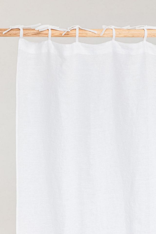 MagicLinen Tie Top Linen Curtain Panel #3