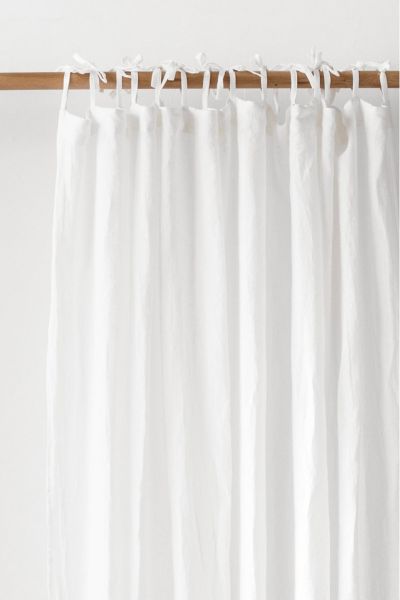 MagicLinen Tie Top Linen Curtain Panel