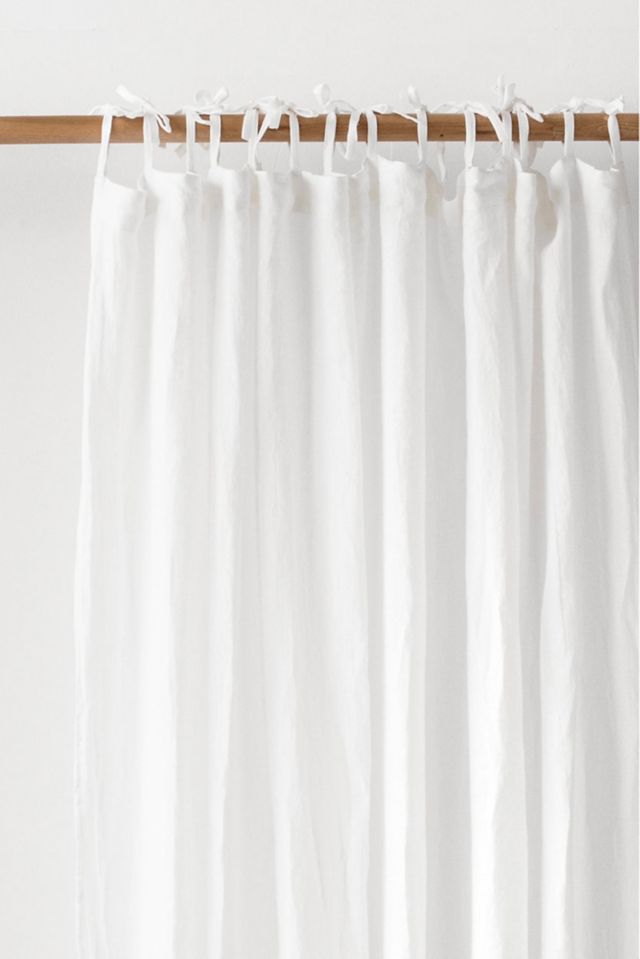 MagicLinen Tie Top Linen Curtain Panel | Urban Outfitters