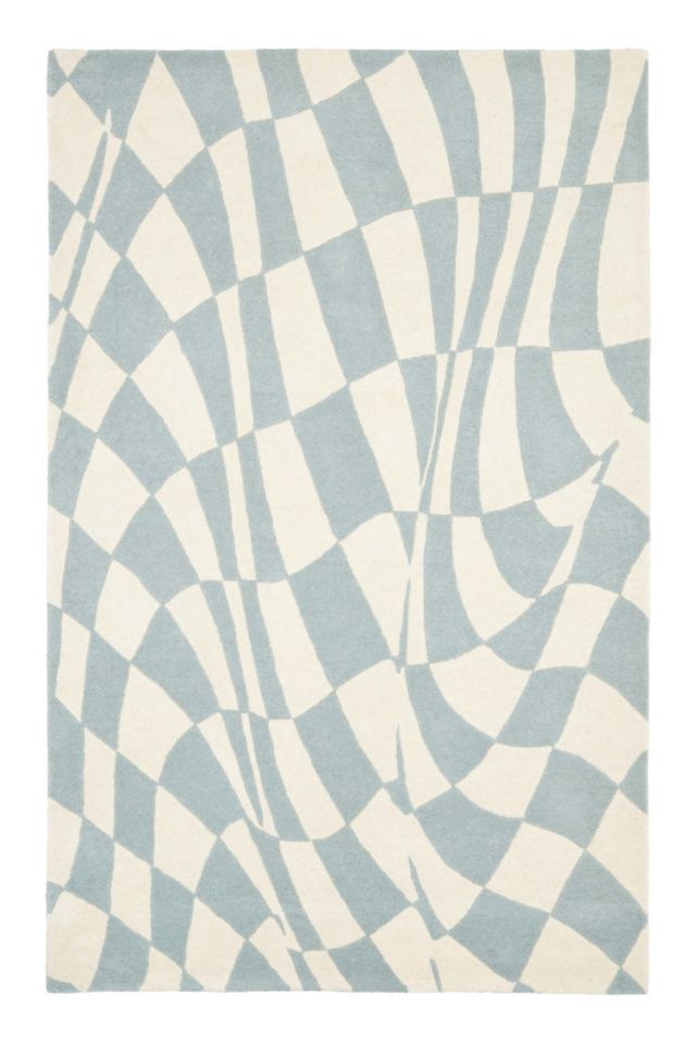 Soho Elegance Hand-Tufted Round Blue Wool & Viscose Rug