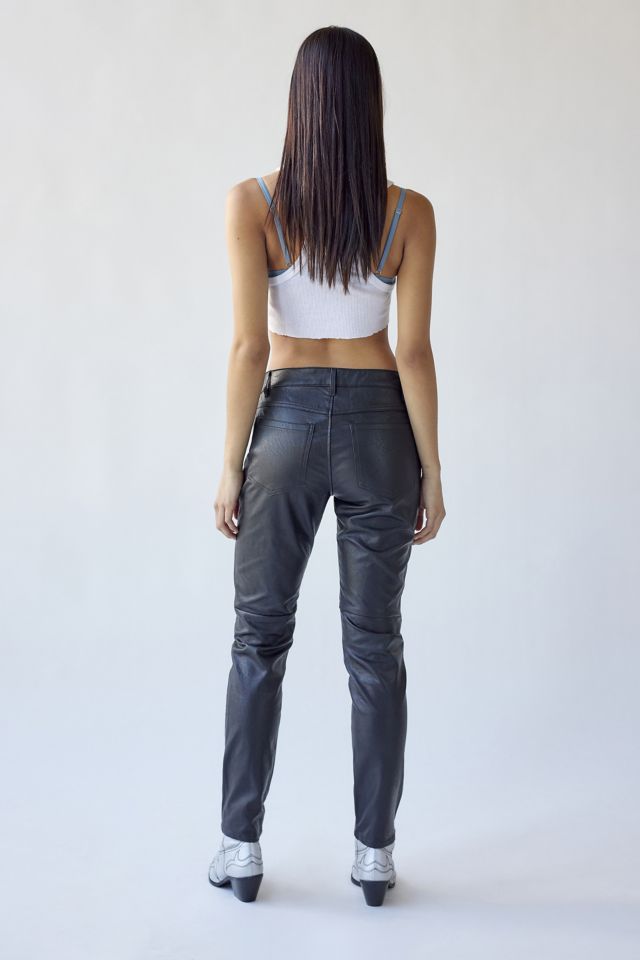 UO Dina Faux Leather Slim Pant #1