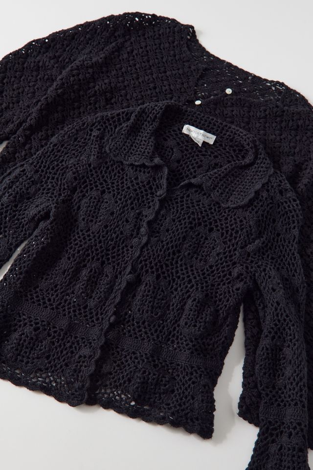 UNUSED アンユーズド Crochet Cardigan ブラック　M UNUSED / Crochet cardigan-UNUSED(アンユーズド)の通販EQUAL