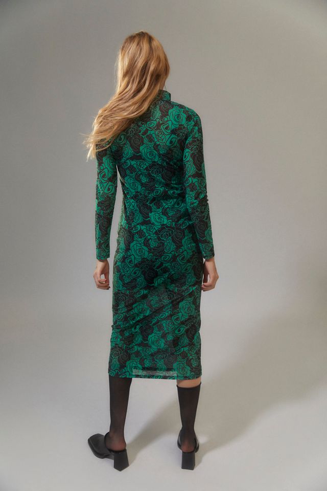 Glamorous Mesh Floral Midi Dress | Urban Outfitters