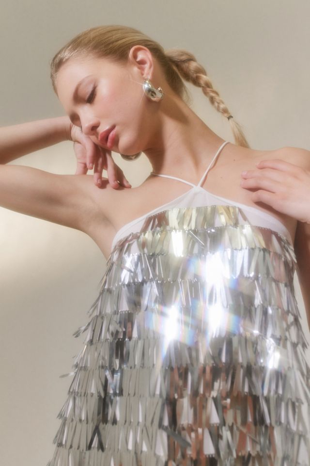 Glamorous Metallic Sequin Mini Dress #1