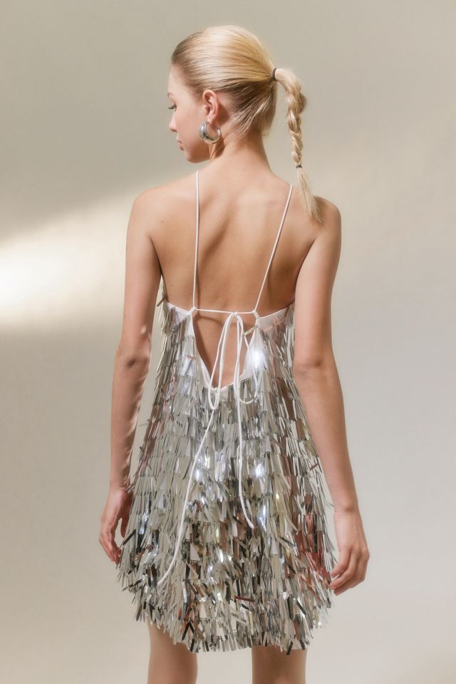 Urban outfitters metallic dress sale