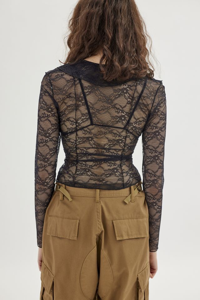 UO Moonlit Sheer Flyaway Top #2
