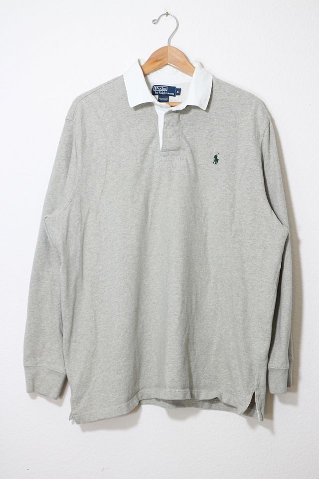 Vintage Polo Ralph Lauren Solid Rugby Shirt With Padded Shoulder and ...
