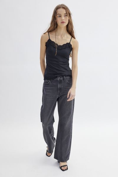 Levi's Baggy Bootcut Jean In Washed Black