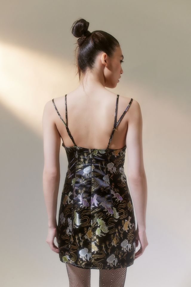 UO Cassie Satin Strappy Mini Dress #1