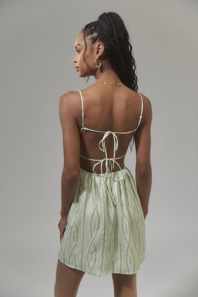 Kiss The Sky Embellished Strappy-Back Mini Dress #1