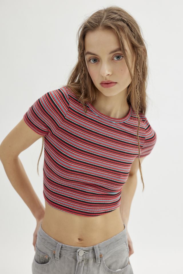 Urban Renewal Remnants Bold Stripe Baby Tee | Urban Outfitters