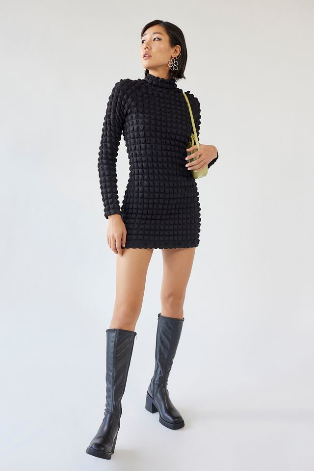 UO Pia Bubble Knit Long Sleeve Mini Dress #2